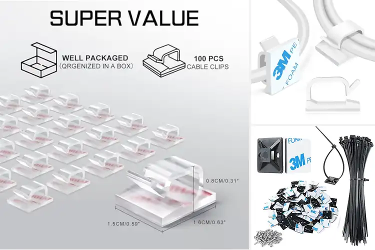 Detailed view of Best Adhesive Wire Clips: Organize Your Space Effortlessly