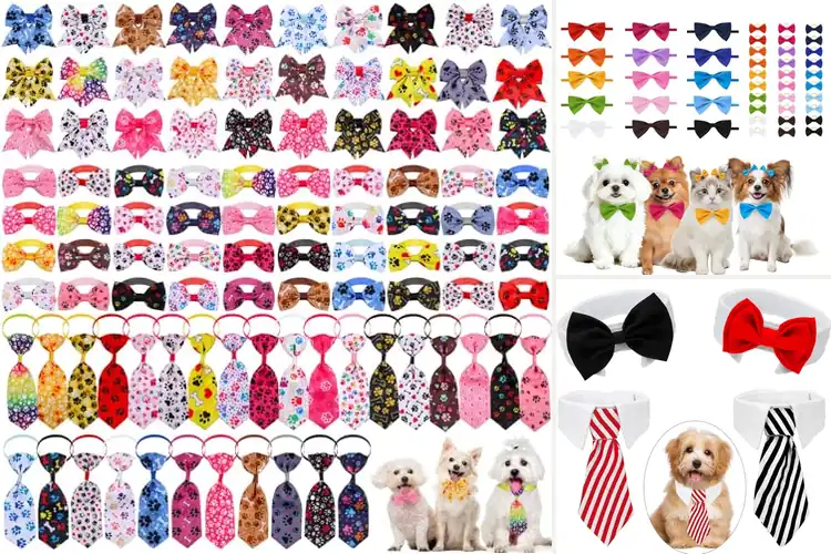 Detailed view of Best Adjustable Pet Bow Ties Sets