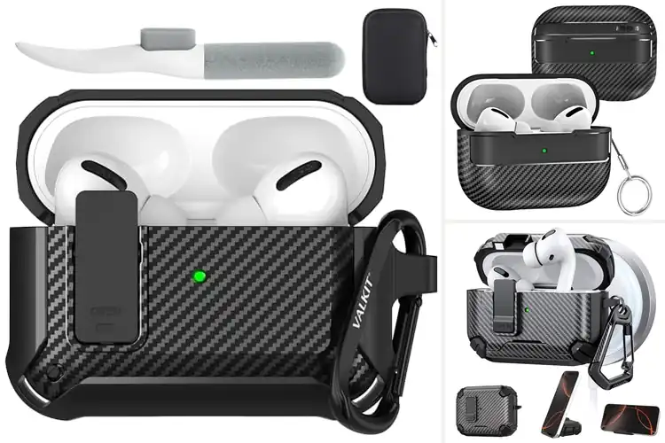 Detailed view of Best Carbon Fiber Carabiner AirPods Pro Case