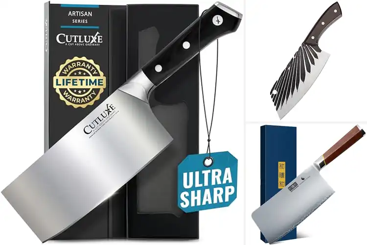 Detailed view of Best Heat Treated Cleaver Blade Steel