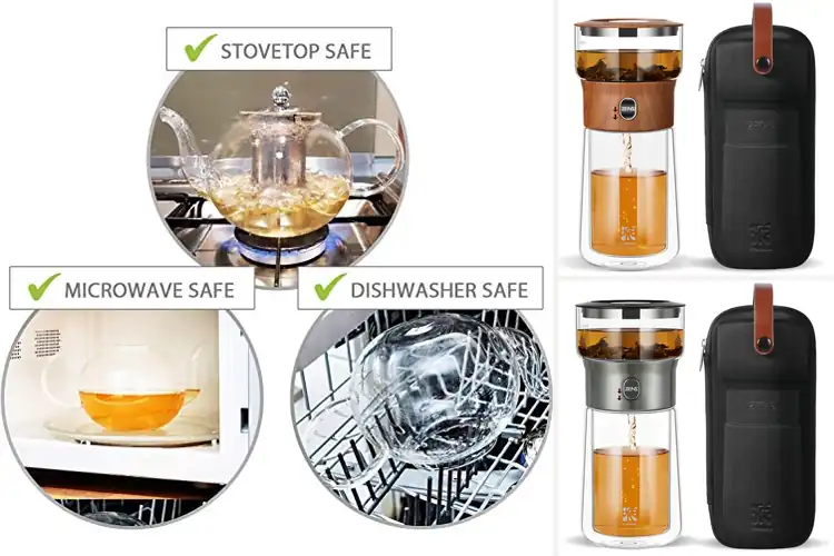 Detailed view of Best Insulated Glass Teapots Mugs Sets