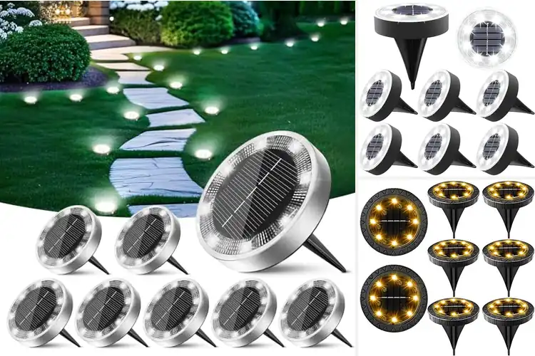 Detailed view of Best IP68 Solar Disk Lights : Bright, Durable Outdoor Glow