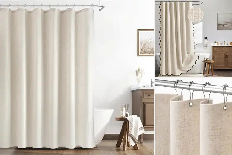 Detailed view of Best Linen Shower Curtains