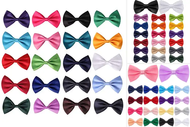 Detailed view of Best Random Color Bow Ties Pack