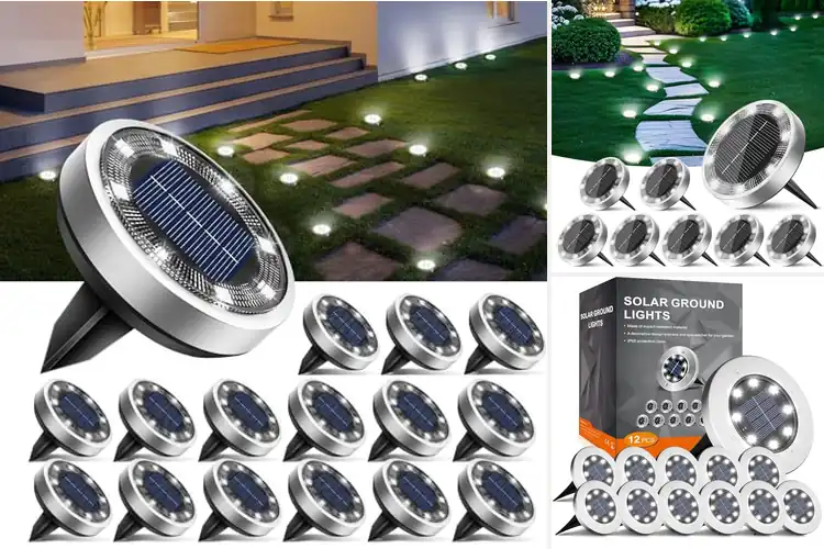 Detailed view of Best Solar Garden Disc Lights