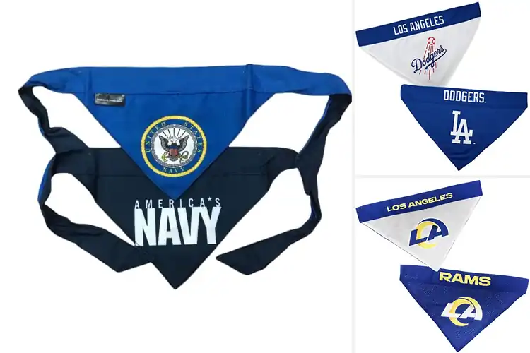 Detailed view of Best Team Logo Dog Bandanas: Show Team Spirit in Style
