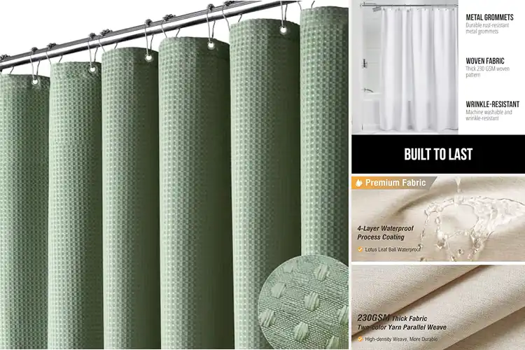 Detailed view of Best Thick Fabric Shower Curtains