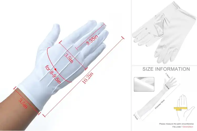 Detailed view of Best White Costume Gloves