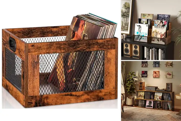 Detailed view of Best Wooden Metal Vinyl Storage